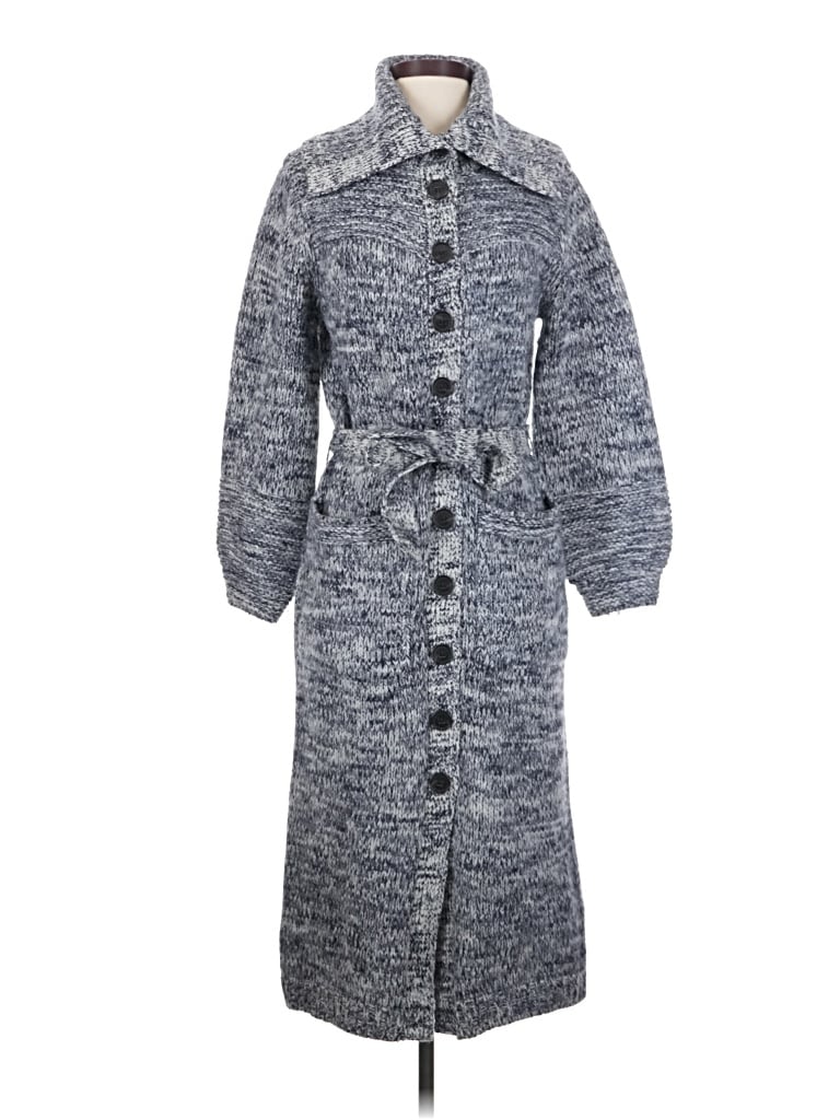 Pre-owned Frame Wool Cardigan Sweater In Gray