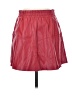 BCBGMAXAZRIA 100% Polyester Solid Red Faux Leather Skirt Size S - photo 1