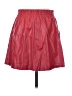 BCBGMAXAZRIA 100% Polyester Solid Red Faux Leather Skirt Size S - photo 2