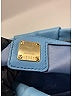 MCM 100% Leather Blue Leather Embossed Satchel One size - photo 9