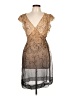BCBG 100% Silk Paisley Brown Cocktail Dress Size 10 - photo 1