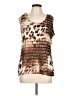 Chico's 100% Spandex Brown Sleeveless Blouse Size Lg (2) - photo 1