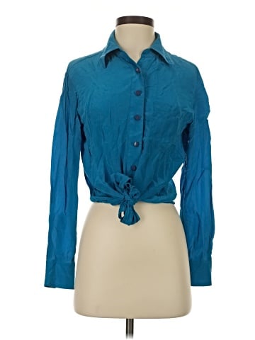 Trina Turk Long Sleeve Silk Top (view 1)