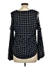 Lumiere 100% Polyester Polka Dots Black Long Sleeve Blouse Size L - photo 2