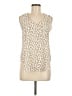 Lush 100% Polyester Ivory Sleeveless Blouse Size M - photo 1