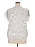 Hilary Radley 100% Polyester Polka Dots Ivory Short Sleeve Blouse Size XL - photo 2