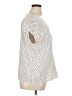 Hilary Radley 100% Polyester Polka Dots Ivory Short Sleeve Blouse Size XL - photo 4