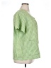 Blair Checkered-gingham Green Short Sleeve Blouse Size XL - photo 4