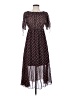 Unbranded 100% Polyester Hearts Black Casual Dress Size S - photo 1