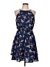 Blue Rain Floral Blue Casual Dress Size L - photo 1