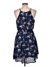 Blue Rain Floral Blue Casual Dress Size L - photo 2