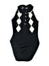 Robin Piccone Argyle Black One Piece Swimsuit Size 12 - photo 1