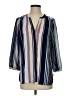 NYDJ Stripes Blue 3/4 Sleeve Blouse Size S - photo 1