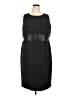 Kasper Plaid Black Casual Dress Size 18 - photo 1