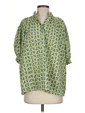 Assorted Brands 3/4 Sleeve Button-Down Shirt (view 1)
