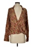 Pilcro 100% Viscose Floral Brown Long Sleeve Blouse Size S - photo 1