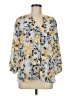 NYDJ 100% Polyester Floral Yellow 3/4 Sleeve Blouse Size M - photo 1