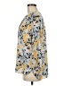 NYDJ 100% Polyester Floral Yellow 3/4 Sleeve Blouse Size M - photo 5