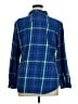 Old Navy 100% Cotton Plaid Blue Long Sleeve Button-Down Shirt Size XL - photo 2