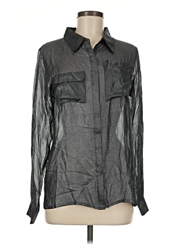 Gold Hawk Long Sleeve Silk Top (view 1)