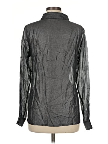 Gold Hawk Long Sleeve Silk Top (view 2)