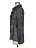 Gold Hawk 100% Silk Metallic Gray Long Sleeve Silk Top Size M - photo 5
