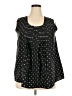 Roaman's 100% Polyester Polka Dots Black Sleeveless Blouse Size 18W - photo 1