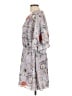 Parker 100% Polyester Print Gray Casual Dress Size L - photo 5