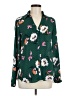 Express 100% Polyester Floral Green Long Sleeve Blouse Size M - photo 1