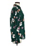 Express 100% Polyester Floral Green Long Sleeve Blouse Size M - photo 4