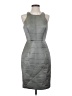Milly Metallic Gray Cocktail Dress Size 2 - photo 1