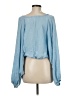 Audrey 3+1 Blue Long Sleeve Blouse Size M (estimated) - photo 2