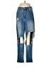 Missguided 100% Cotton Color Block Blue Jeans Size M - photo 1