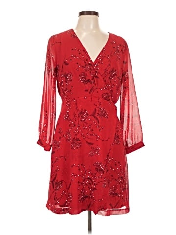 Madewell Hazelwood Wrap-Front Mini Dress in Windswept Floral (view 1)