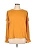 Forever 21 Plus 100% Polyester Orange Long Sleeve Blouse Size 0X - photo 1