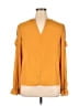 Forever 21 Plus 100% Polyester Orange Long Sleeve Blouse Size 0X - photo 2