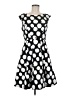 Eliza J 100% Polyester Polka Dots Black Cocktail Dress Size 8 - photo 1