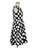 Eliza J 100% Polyester Polka Dots Black Cocktail Dress Size 8 - photo 4