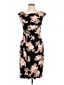 Connected Apparel Floral Black Casual Dress Size 10 - photo 1