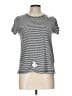 Rag & Bone Stripes Silver Short Sleeve T-Shirt Size L - photo 1