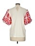THML Ivory Short Sleeve Blouse Size M - photo 2