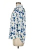 BCX 100% Polyester Floral Blue 3/4 Sleeve Blouse Size M - photo 5