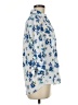 BCX 100% Polyester Floral Blue 3/4 Sleeve Blouse Size M - photo 4
