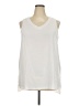 Susan Graver White Sleeveless Blouse Size 18 - photo 1