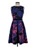 Just... Taylor Graphic Blue Cocktail Dress Size 4 - photo 1