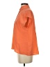 Equipment 100% Silk Color Block Orange Short Sleeve Silk Top Size XS - photo 5
