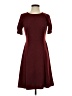 En Focus Studio Solid Burgundy Casual Dress Size 4 - photo 1