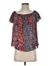 Maeve 100% Polyester Purple Short Sleeve Blouse Size S - photo 1