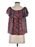 Maeve 100% Polyester Purple Short Sleeve Blouse Size S - photo 2