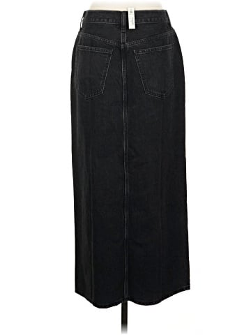 Madewell Denim Mid-Rise Maxi Skirt in Lunar Wash (view 2)